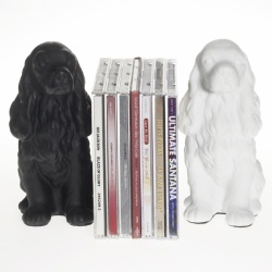 Boekensteun Honden Cocker Spaniel - zwart/wit