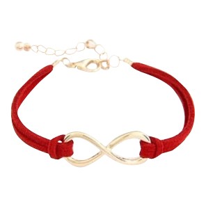 Infinity armband rood