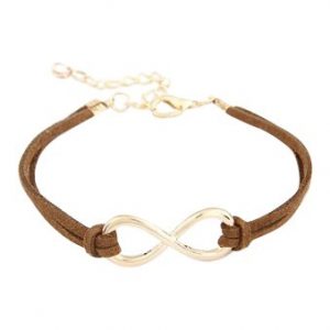 Infinity armband bruin