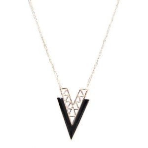 Signature V black ketting