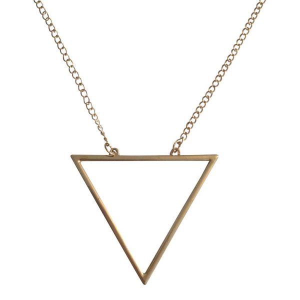 Triangel ketting goud