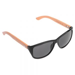 Half Bamboo Sunglasses (shiny black)