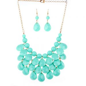 Make a statement ketting blauw