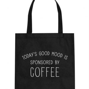 Canvas tas zwart Coffee Time