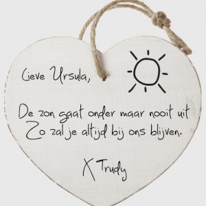 Houten Hartenwens Rouw